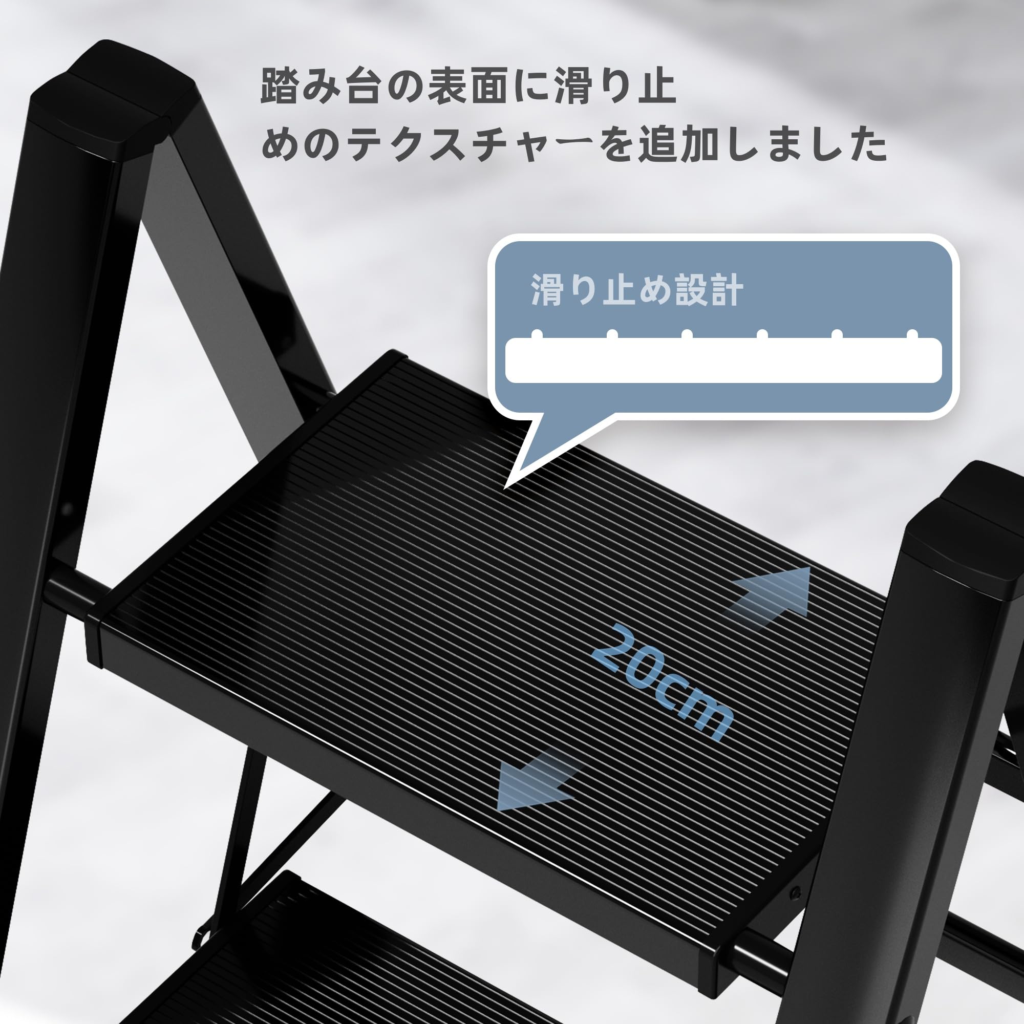 Amazon.co.jp: 脚立 二段 アルミ製 折りたたみ式 スタイリッシュ